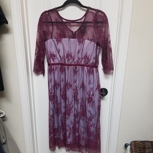 Asos maternity lace burgundy dress sz 6